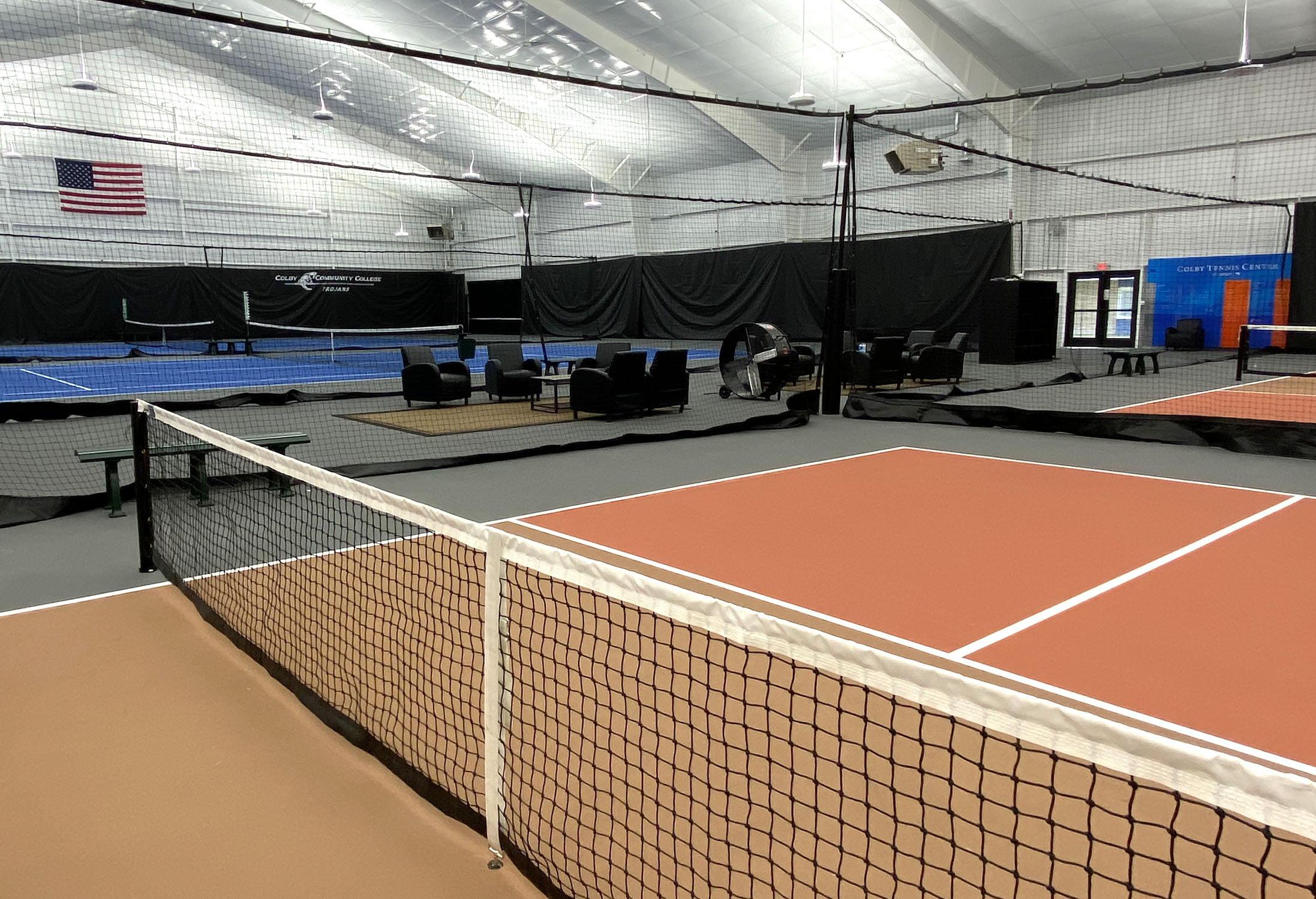 Reserve a court at the Colby Tennis Center