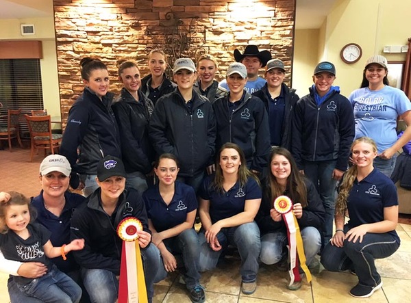 The CCC equestrian team earned reserve high point honors Nov. 11-12 at a western show hosted by the University of Nebraska Lincoln.