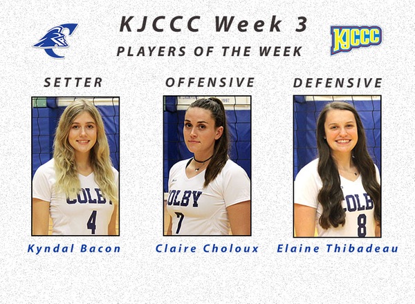 Volleyball sweeps KJCCC weekly honors